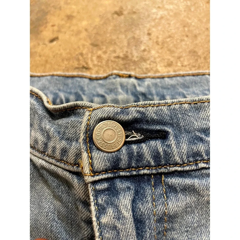 Levi's 513 Slim Straight Fit Jeans Mens 36x32 Blue Denim Cotton Stretch Mid Rise - Picture 5 of 16